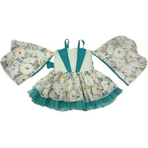 Well Dressed Wolf Teal Fairy Dress & Wings Set